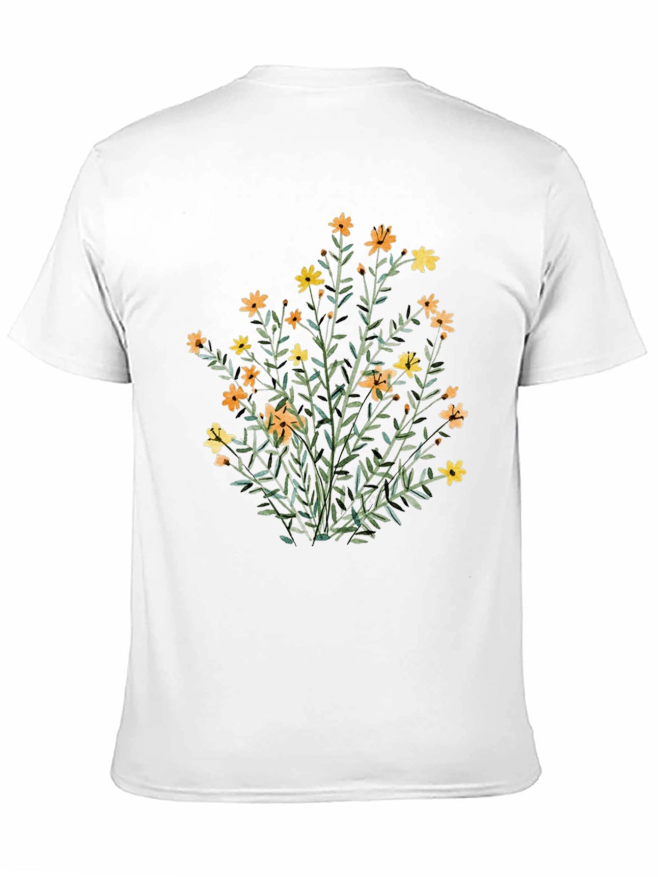 Floral Print Black T-Shirt