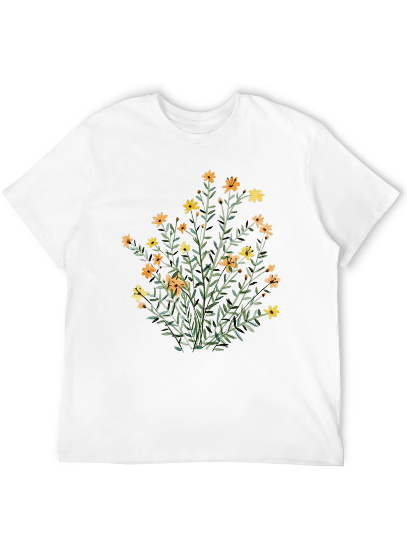 Floral Print Black T-Shirt