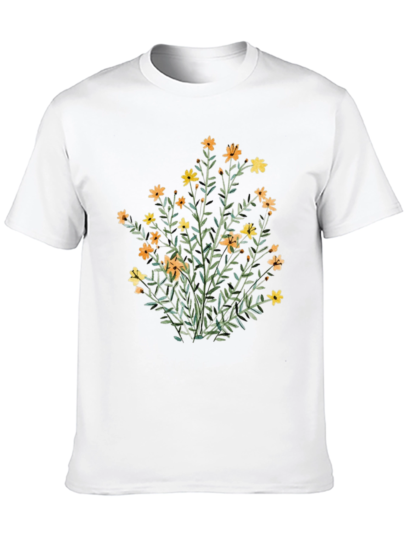 Floral Print Black T-Shirt