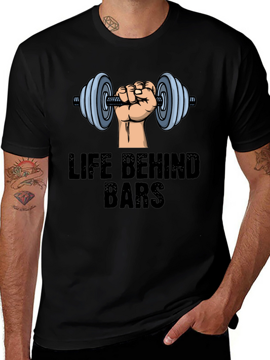 Life Behind Bars Graphic T-Shirt - Gym Workout Tee