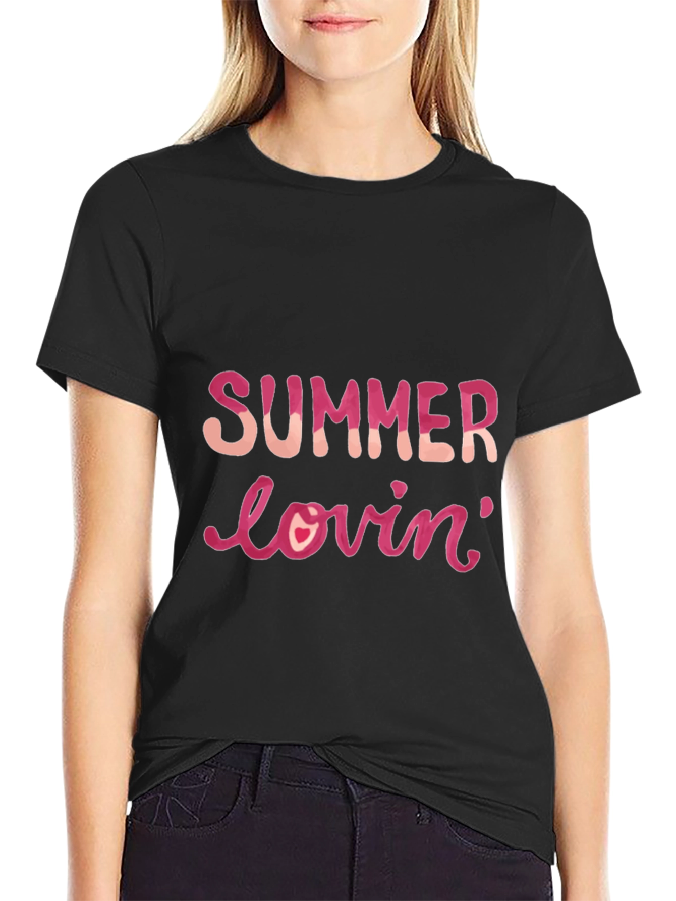 Summer Lovin Black Graphic Tee
