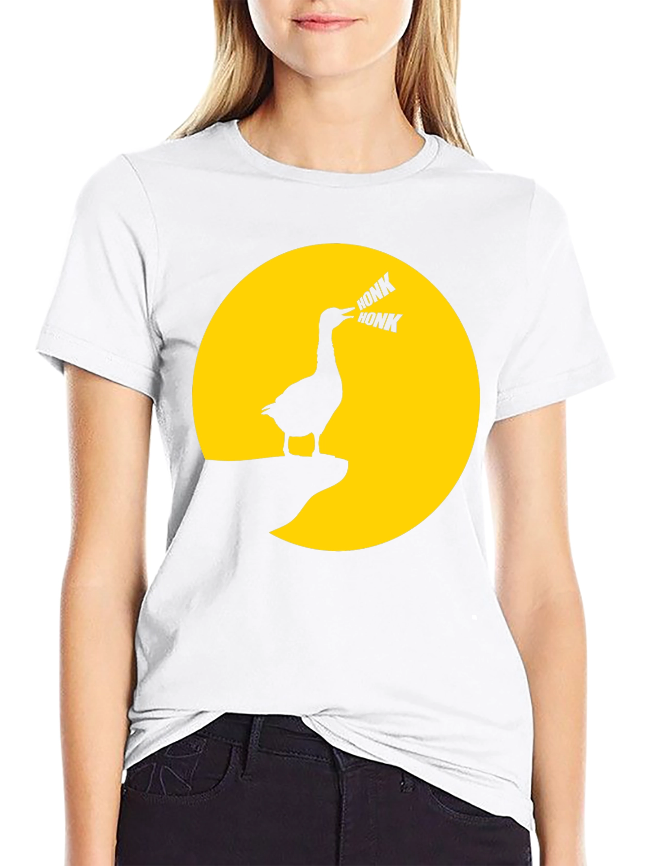 Honk Goose T-Shirt - Funny Moon Graphic Tee