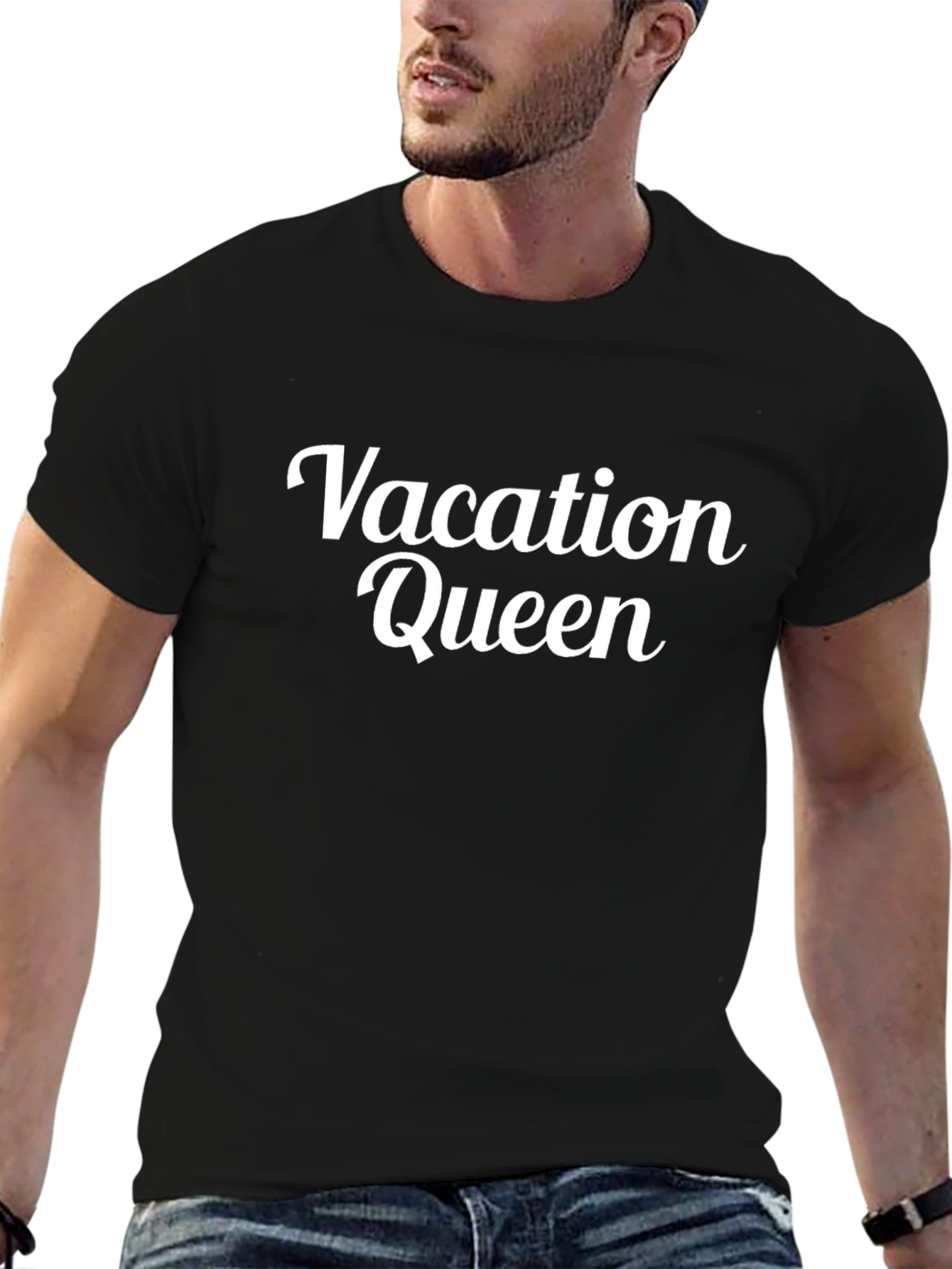 Vacation Queen Black Graphic Tee