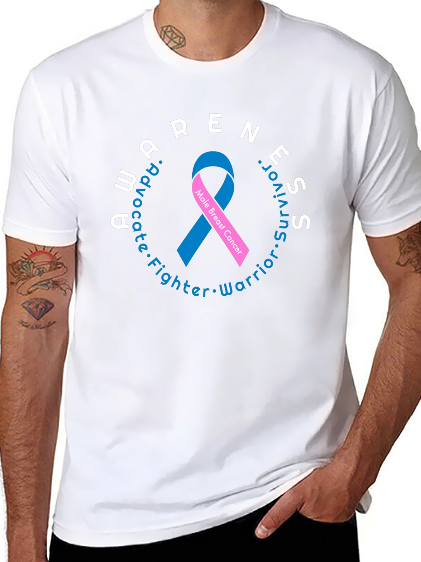 Male Breast Cancer Awareness T-Shirt