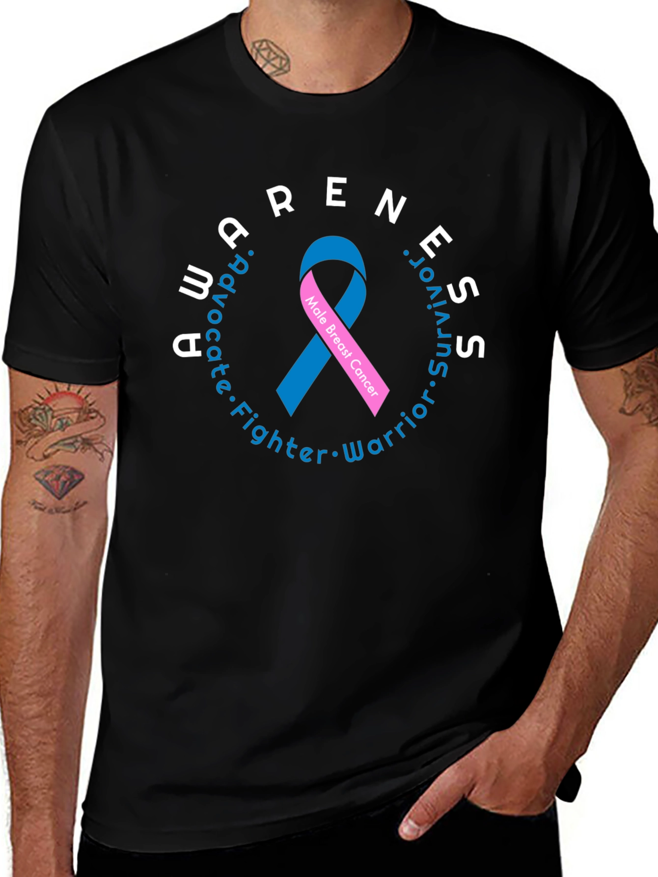 Male Breast Cancer Awareness T-Shirt