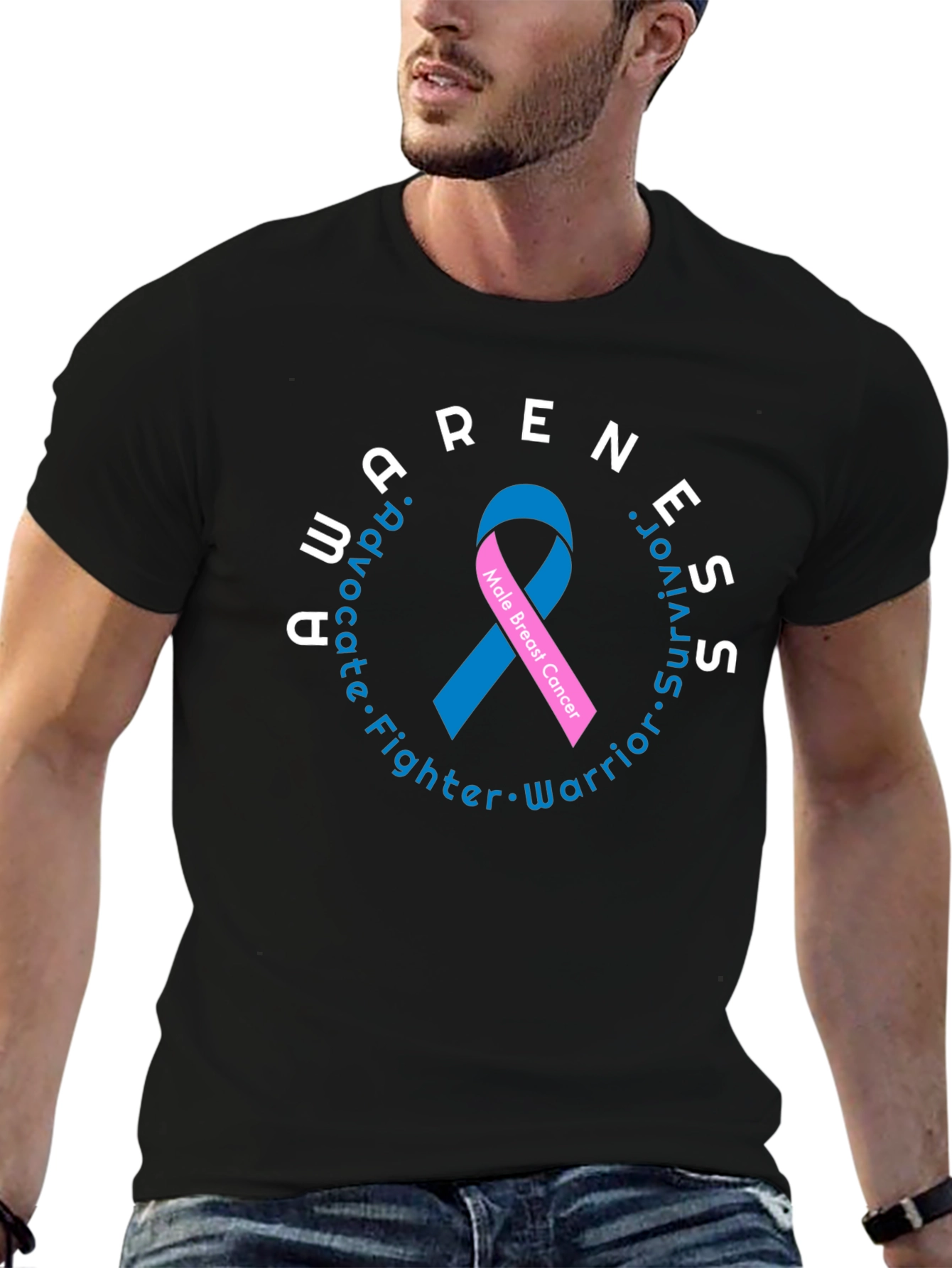 Male Breast Cancer Awareness T-Shirt