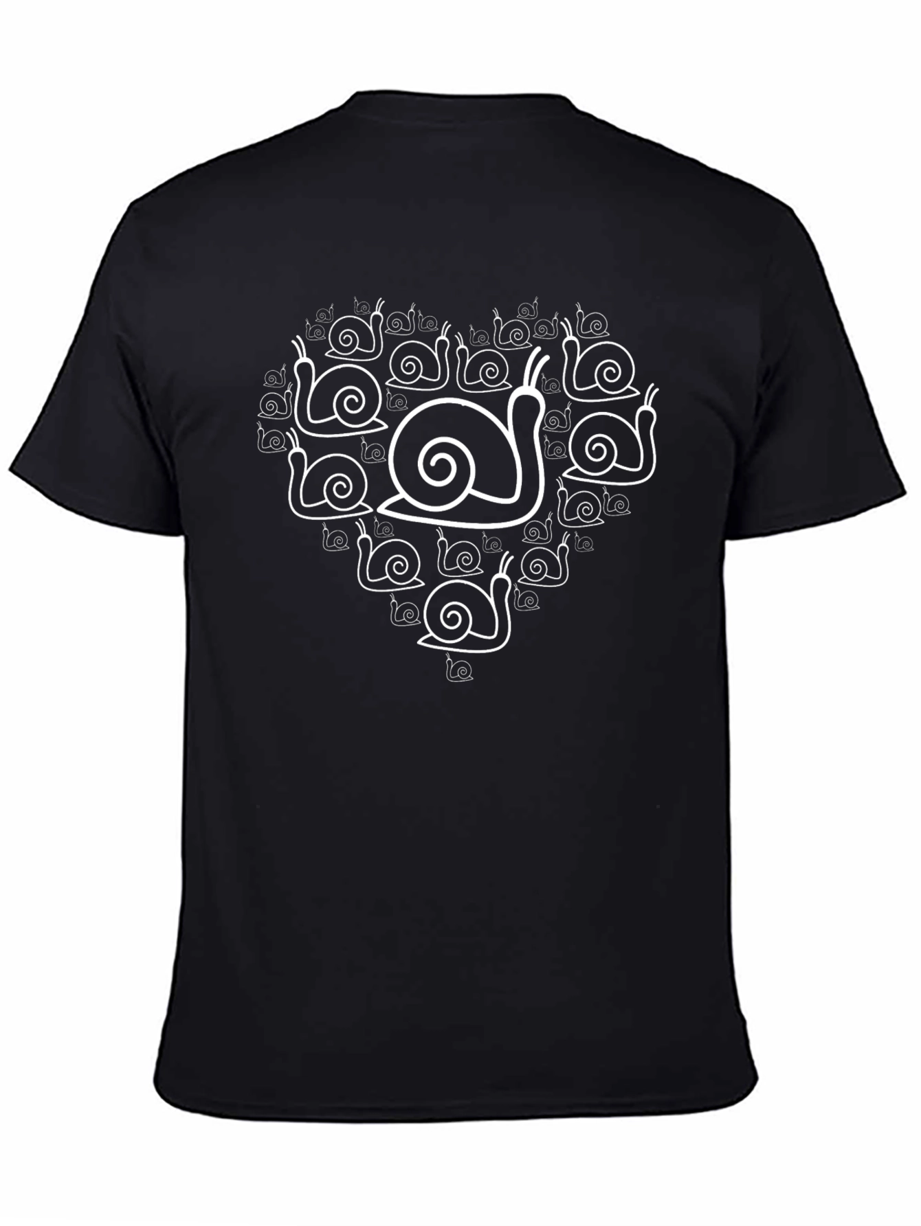 Snail Heart Graphic Black T-Shirt