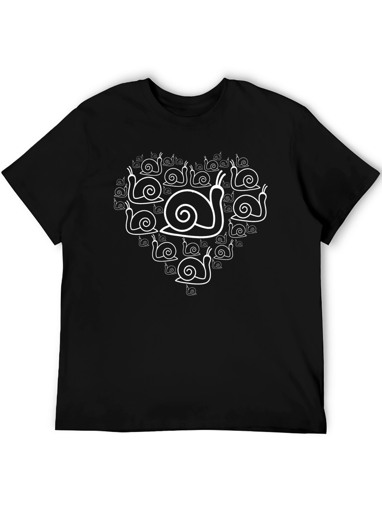 Snail Heart Graphic Black T-Shirt