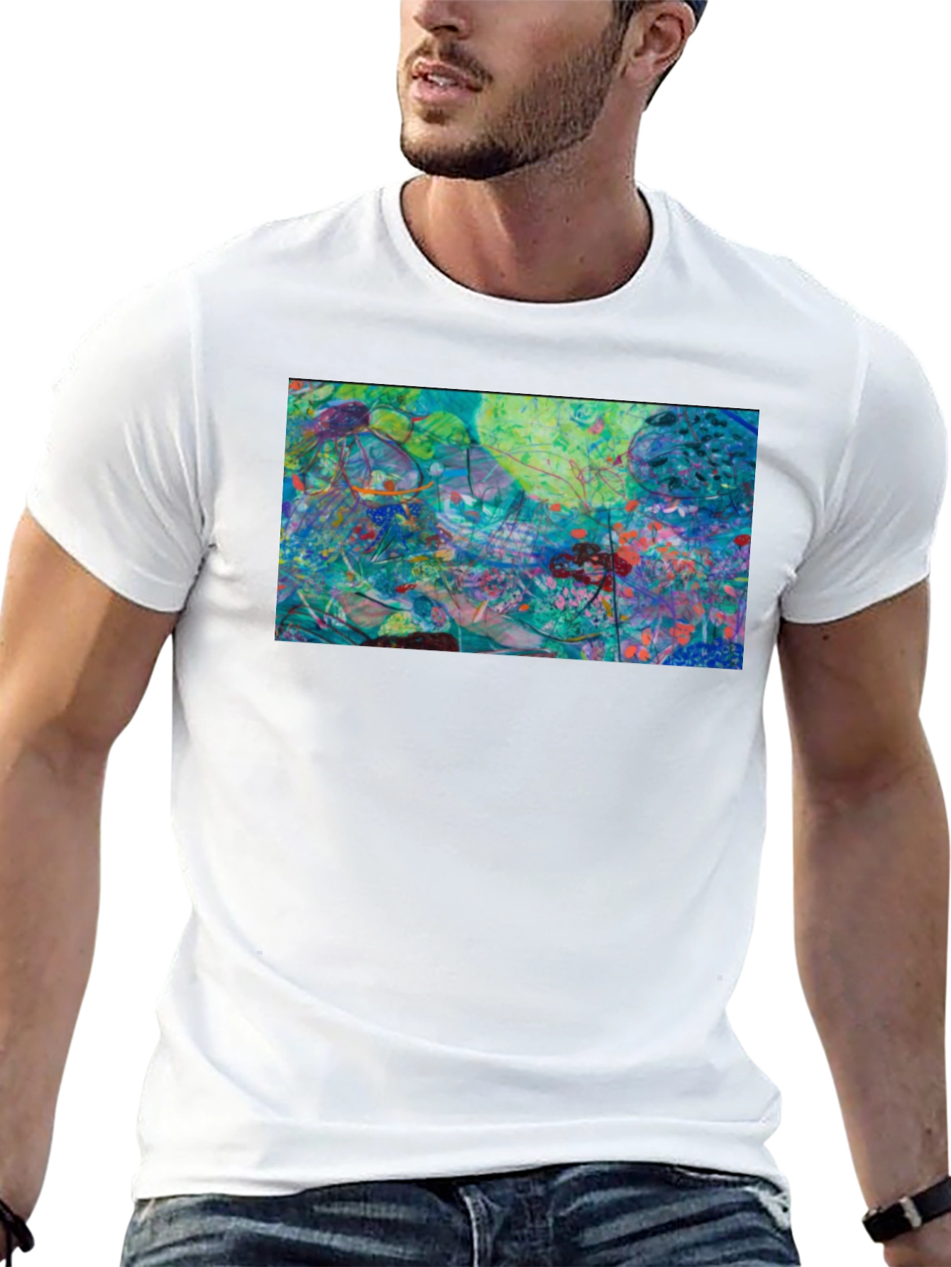 Abstract Art Graphic Tee - Modern Casual Style