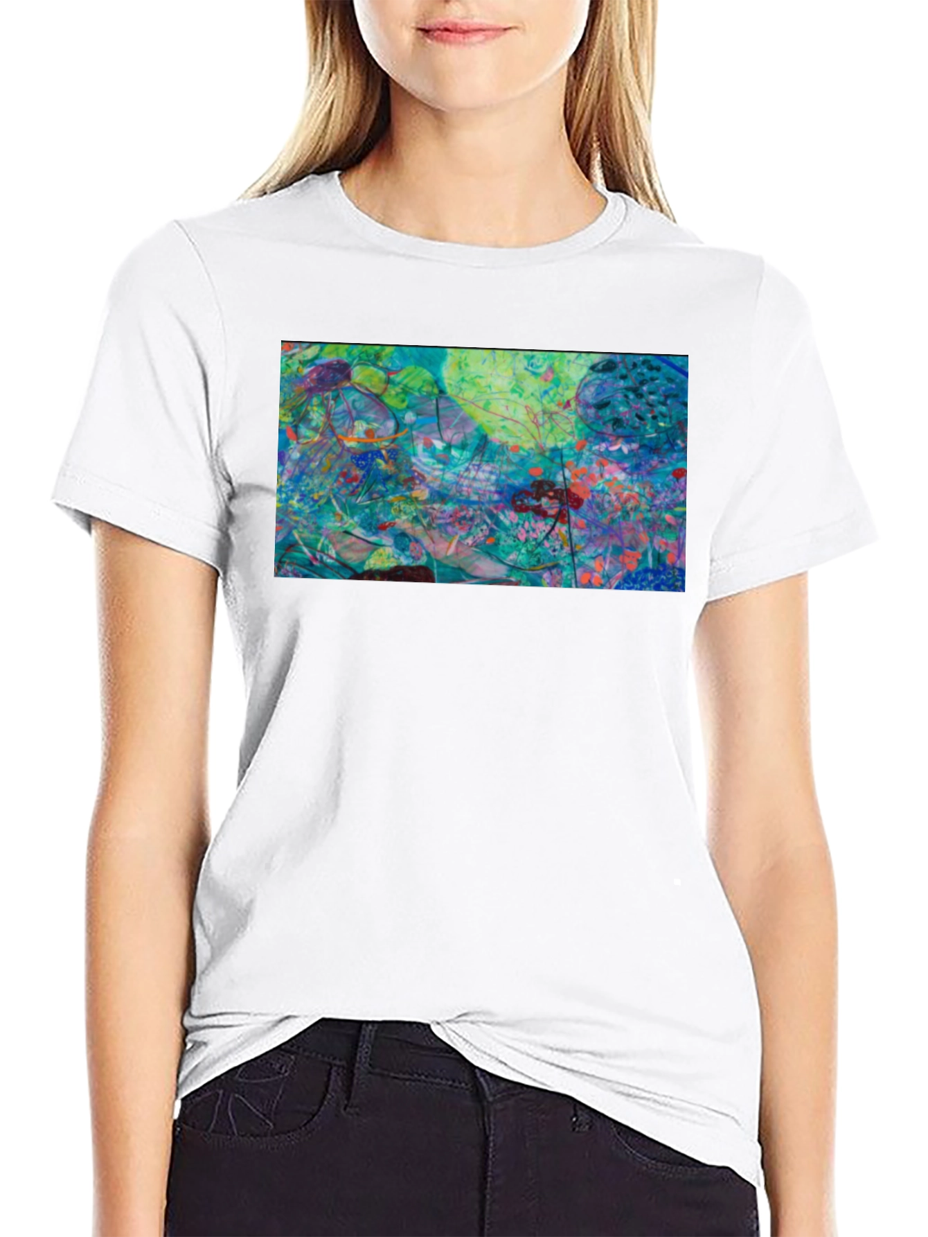 Abstract Art Graphic Tee - Modern Casual Style