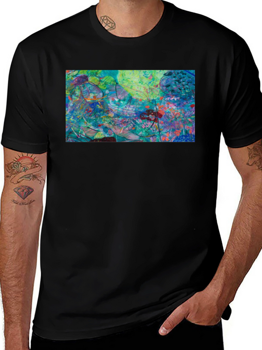 Abstract Art Graphic Tee - Modern Casual Style
