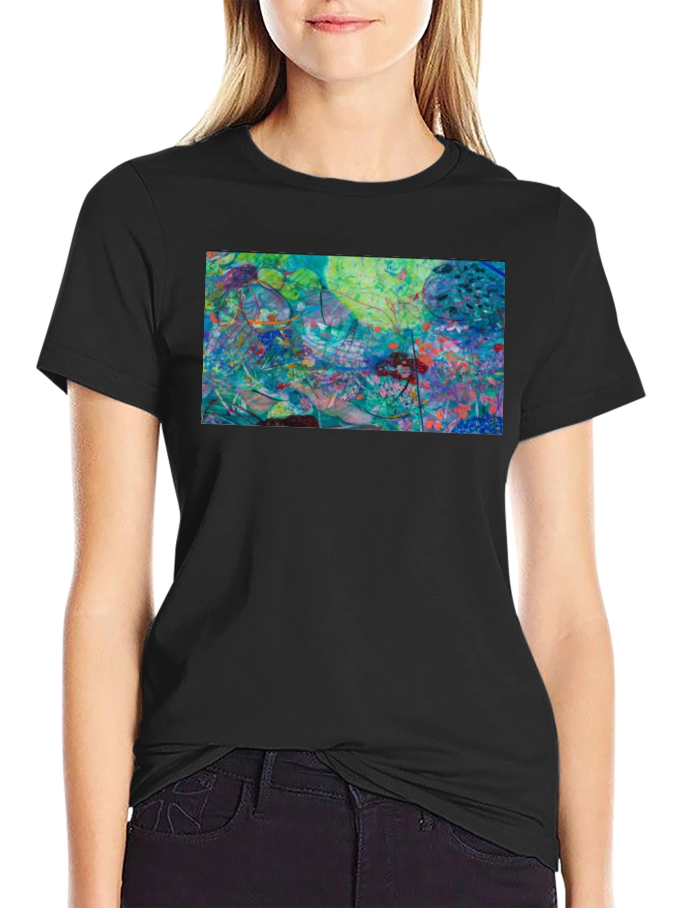 Abstract Art Graphic Tee - Modern Casual Style