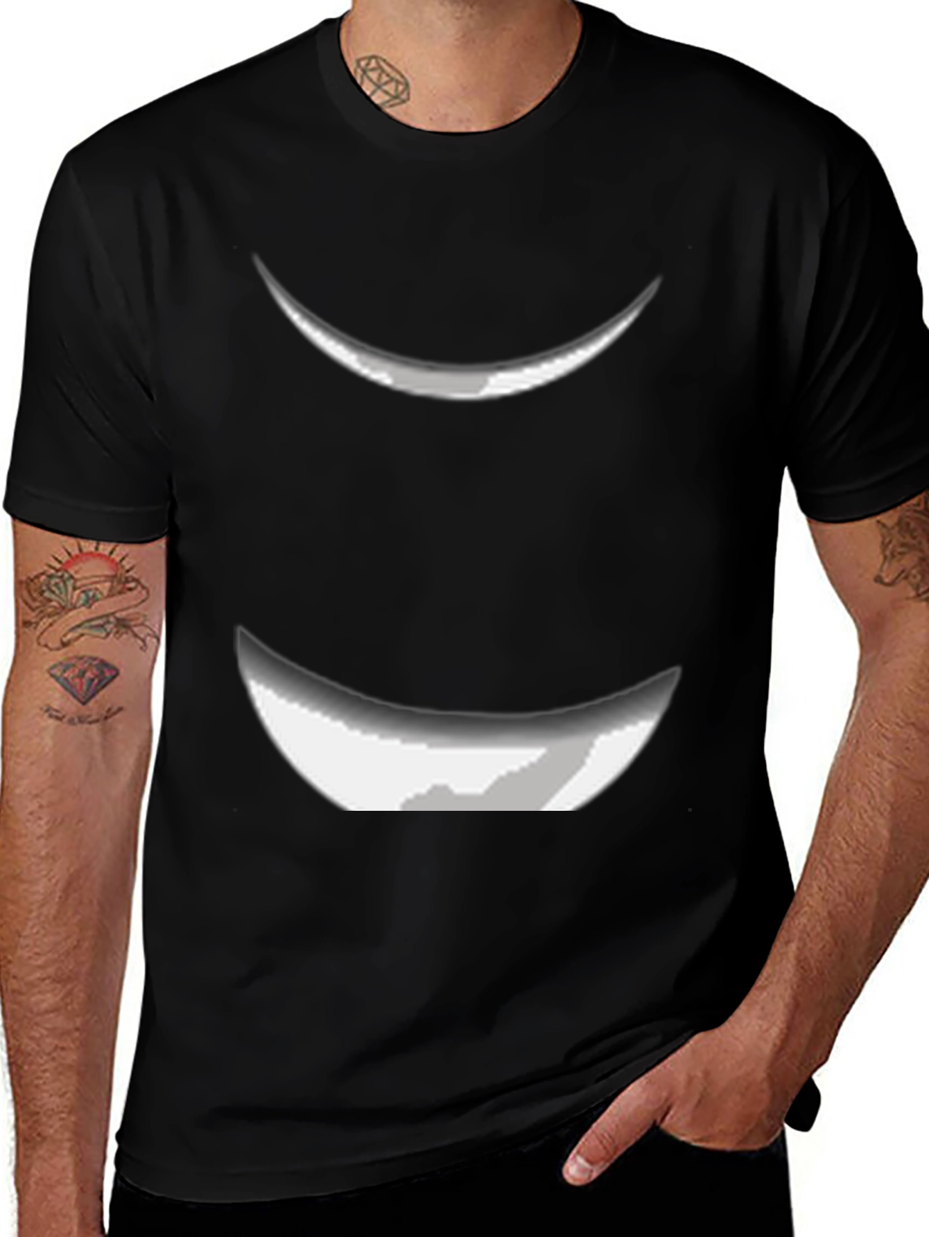 Lunar Phase Graphic Tee - Stylish Black Cotton T-Shirt