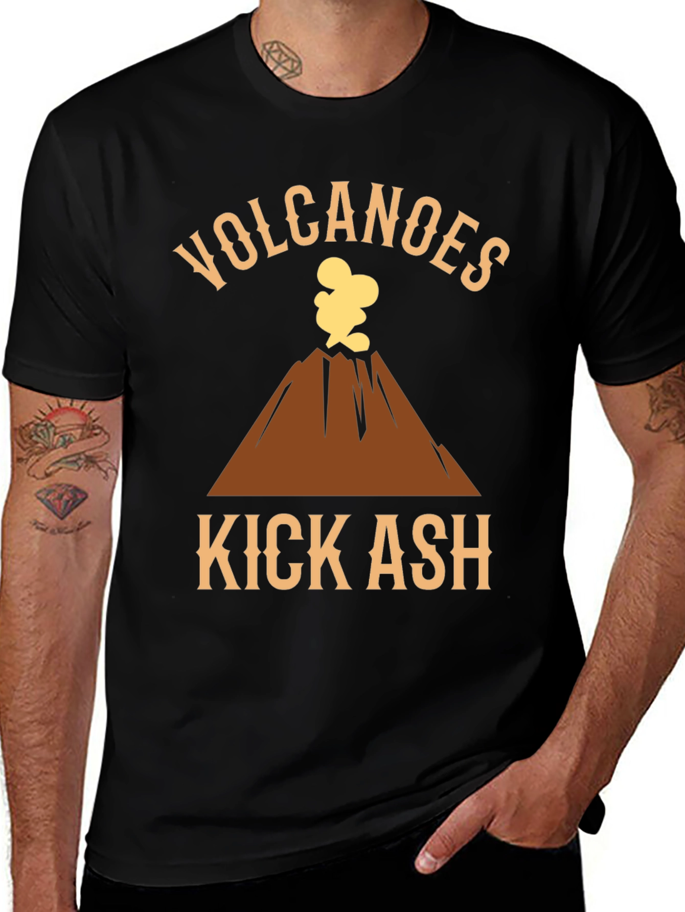 Volcanoes Kick Ash Graphic T-Shirt