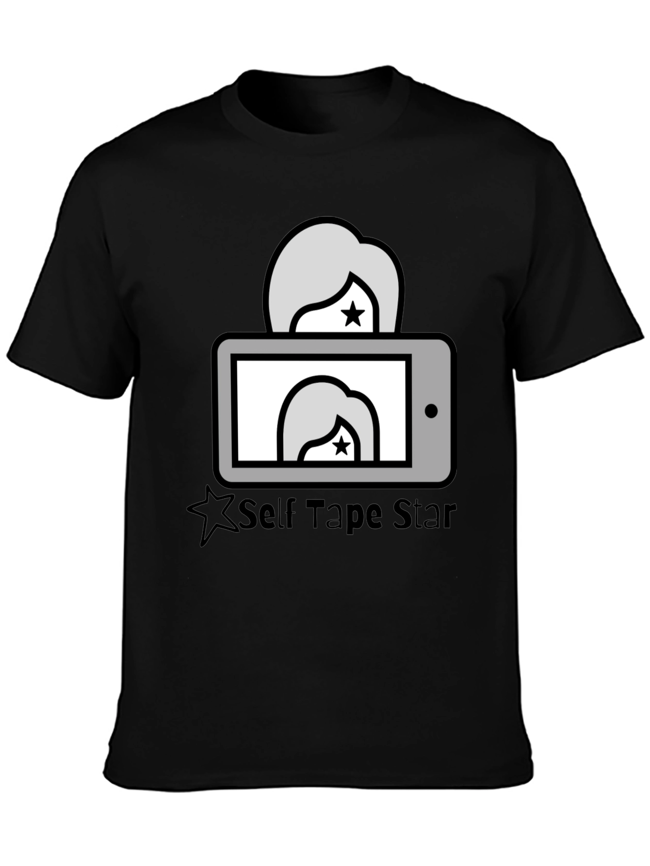 Self Tape Star Black Graphic Tee