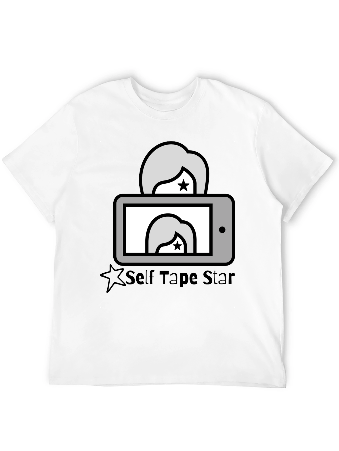 Self Tape Star Black Graphic Tee
