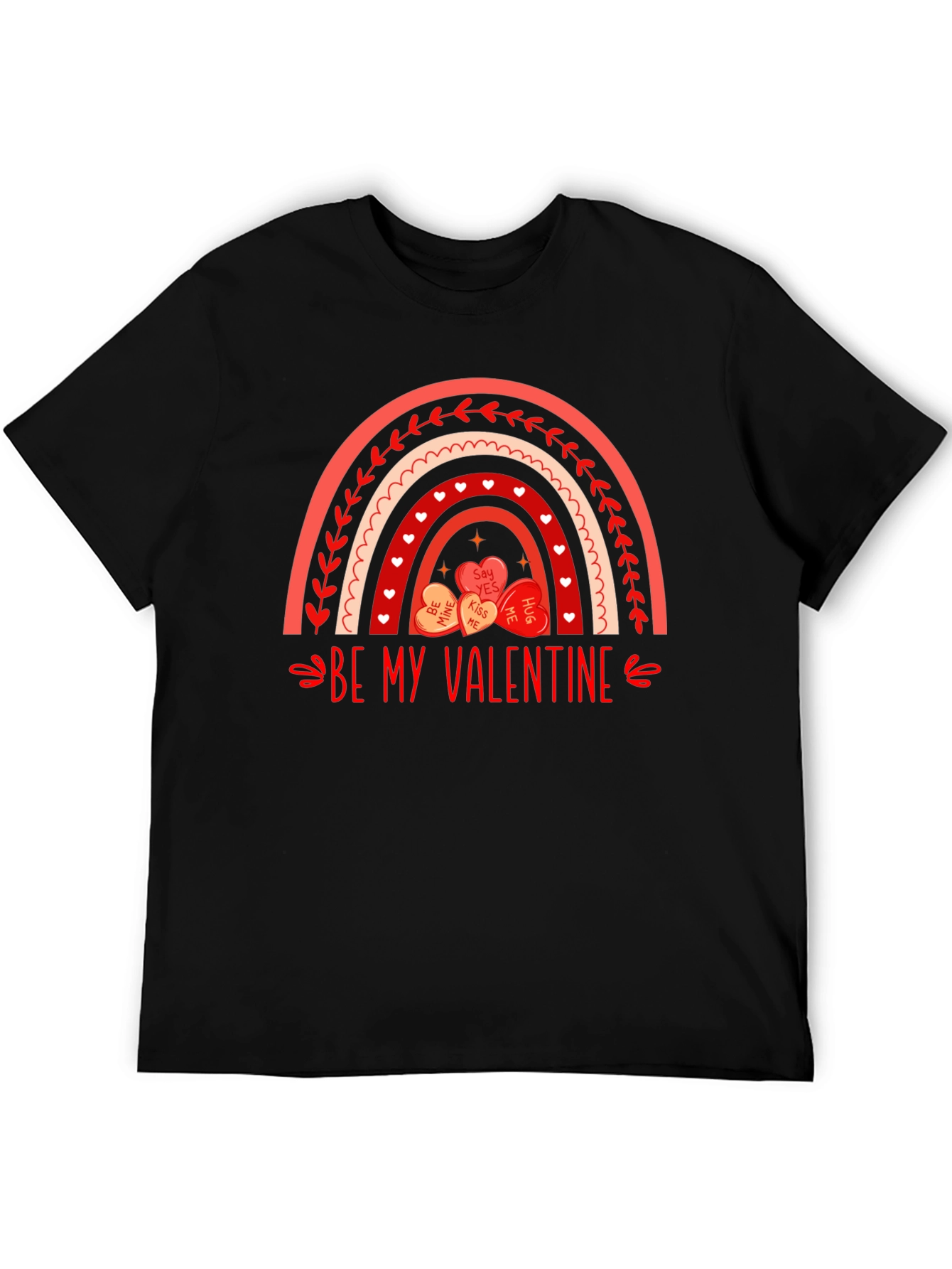 Be My Valentine Rainbow Heart T-Shirt