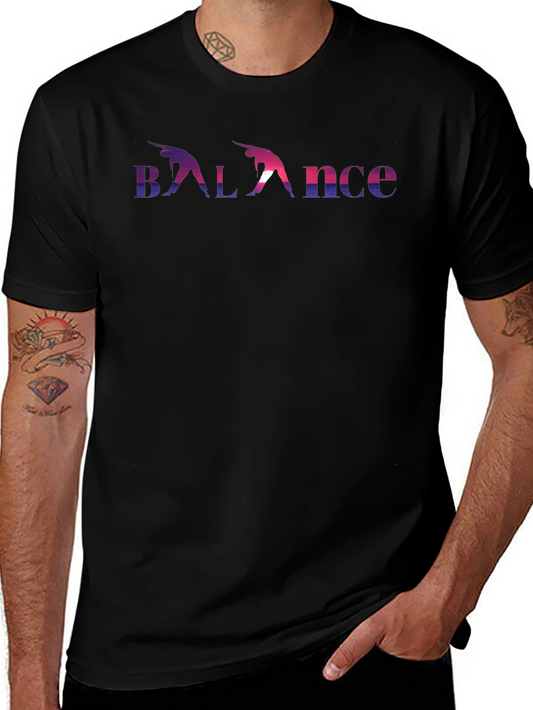 Balance Yoga Pose Graphic Tee - Soft Cotton Blend