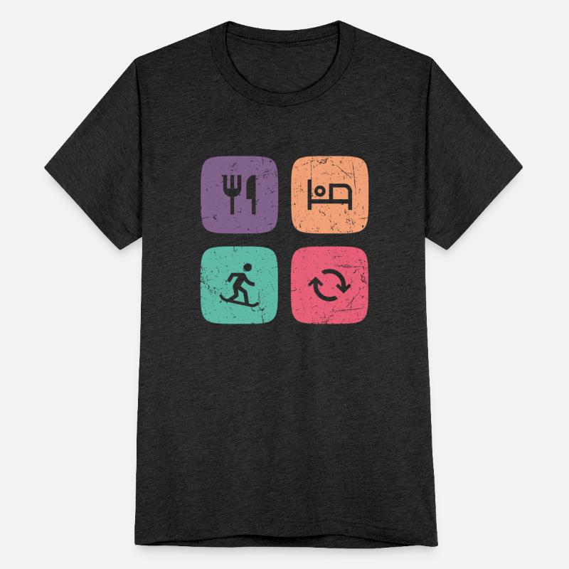Eat Sleep Snowboarding Repeat Square Vintage