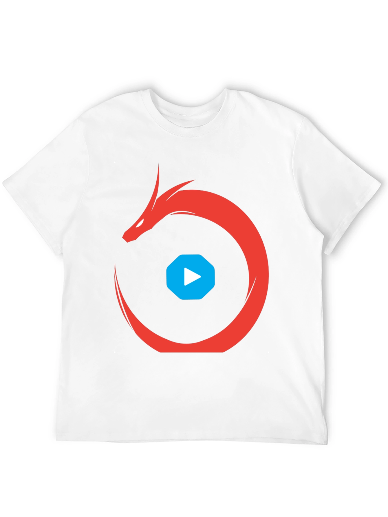 Dragon Play Button Black T-Shirt