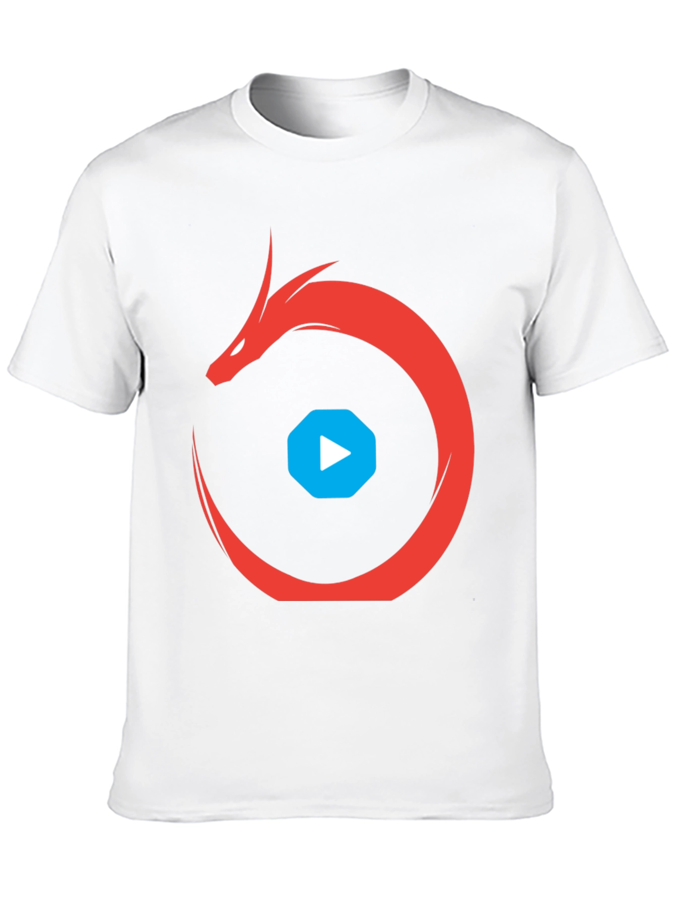 Dragon Play Button Black T-Shirt
