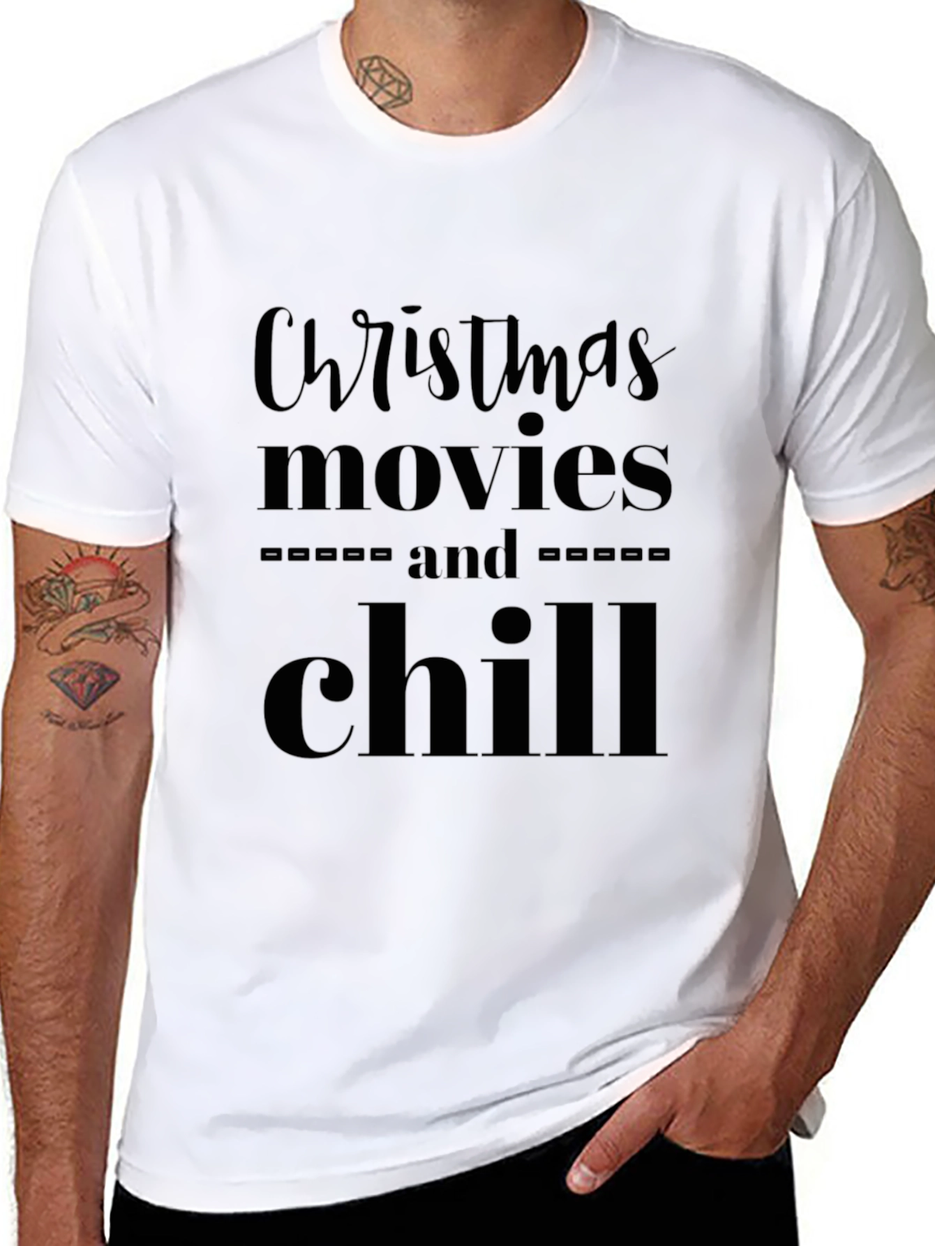 Christmas Movies and Chill Black T-Shirt