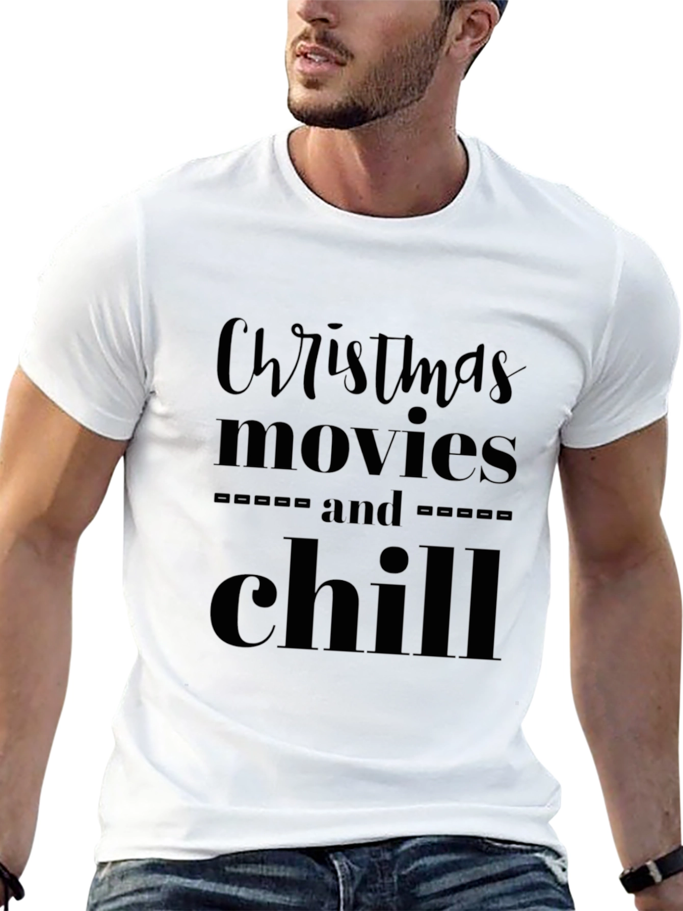 Christmas Movies and Chill Black T-Shirt