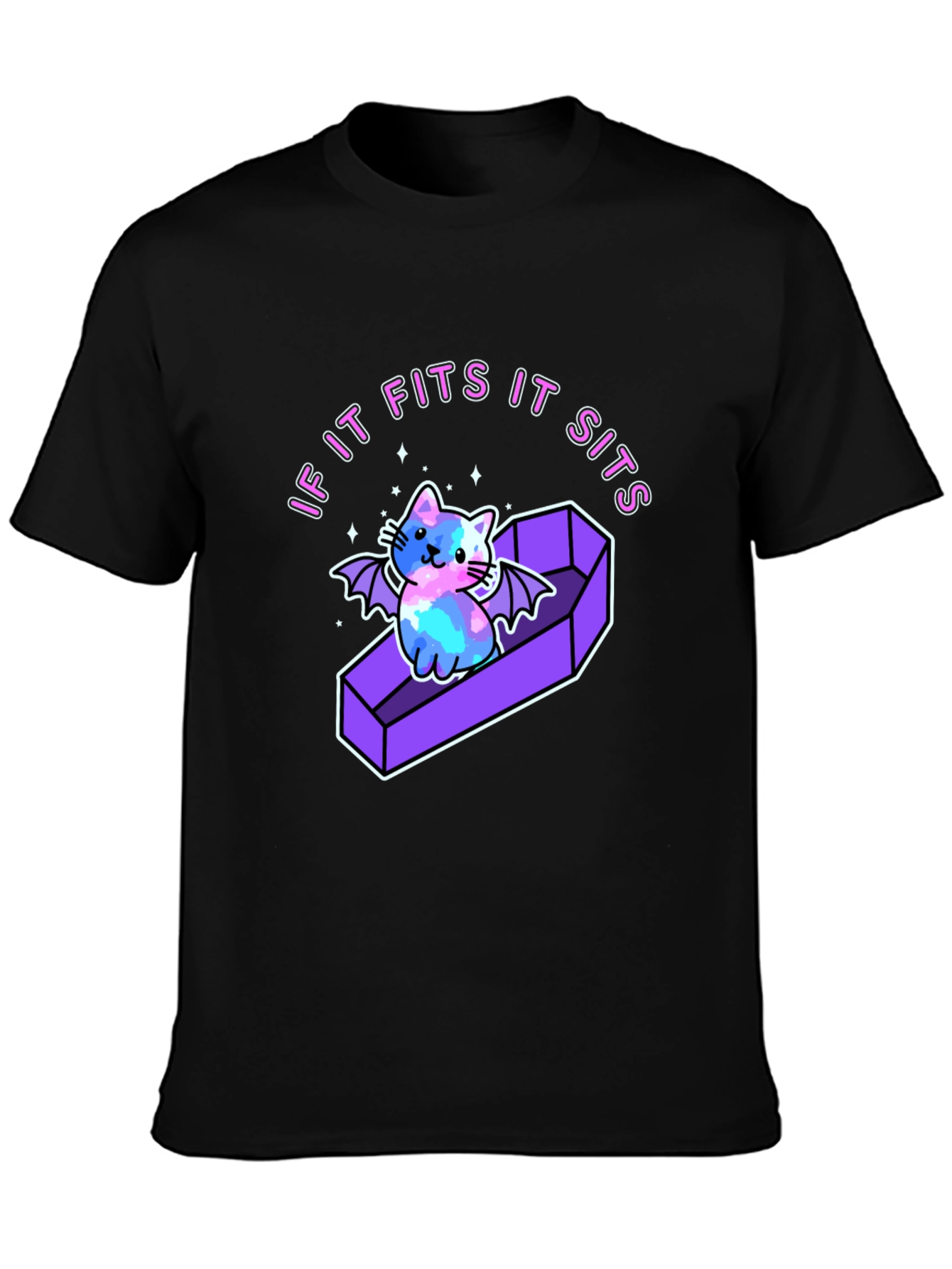 If It Fits It Sits Cat Coffin T-Shirt
