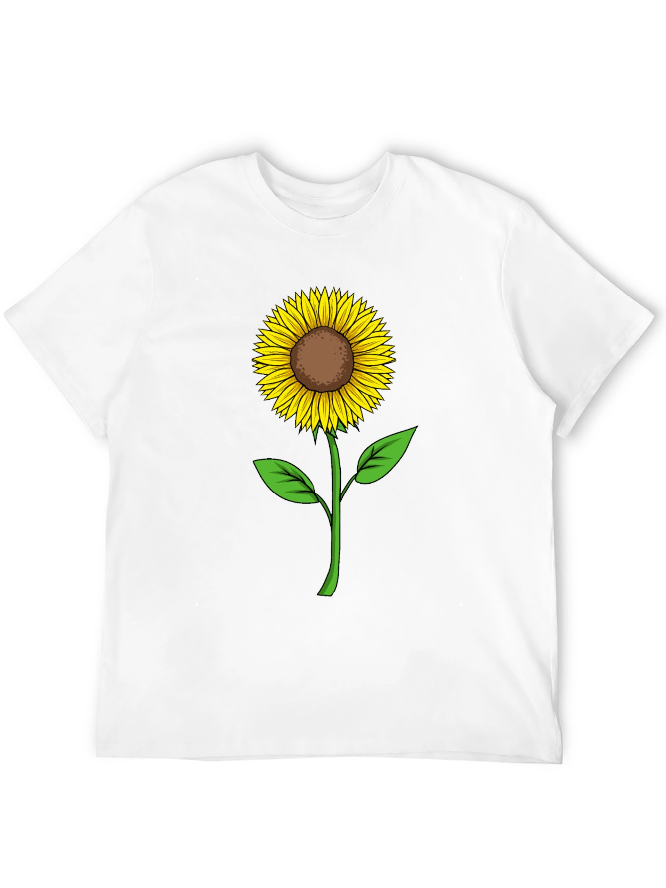 Sunflower Graphic Print Black T-Shirt