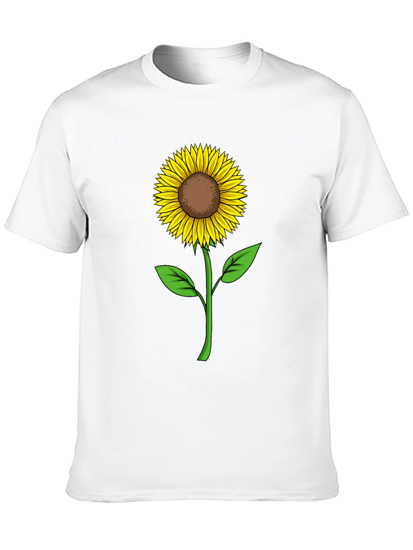Sunflower Graphic Print Black T-Shirt