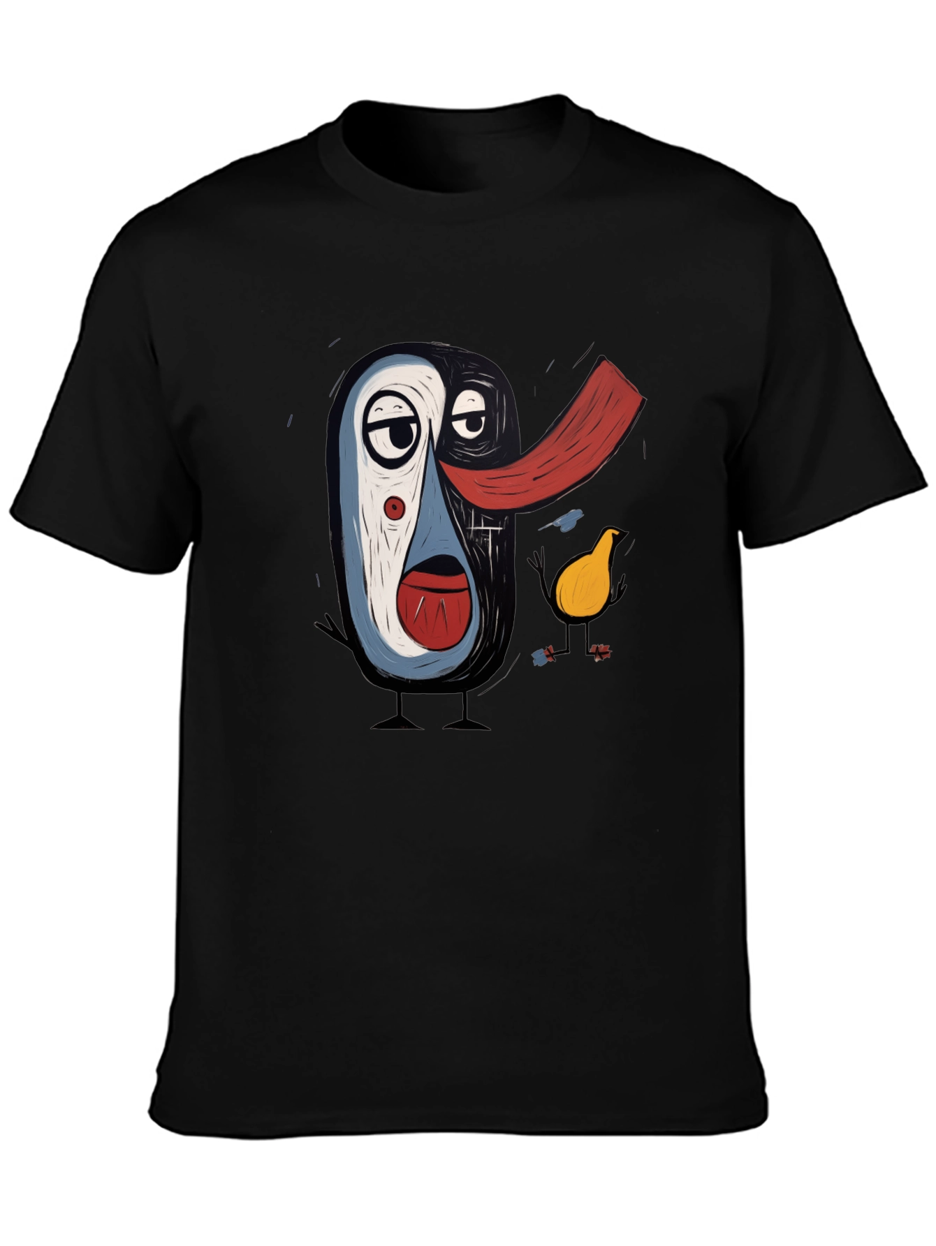 Abstract Art Print Black T-Shirt
