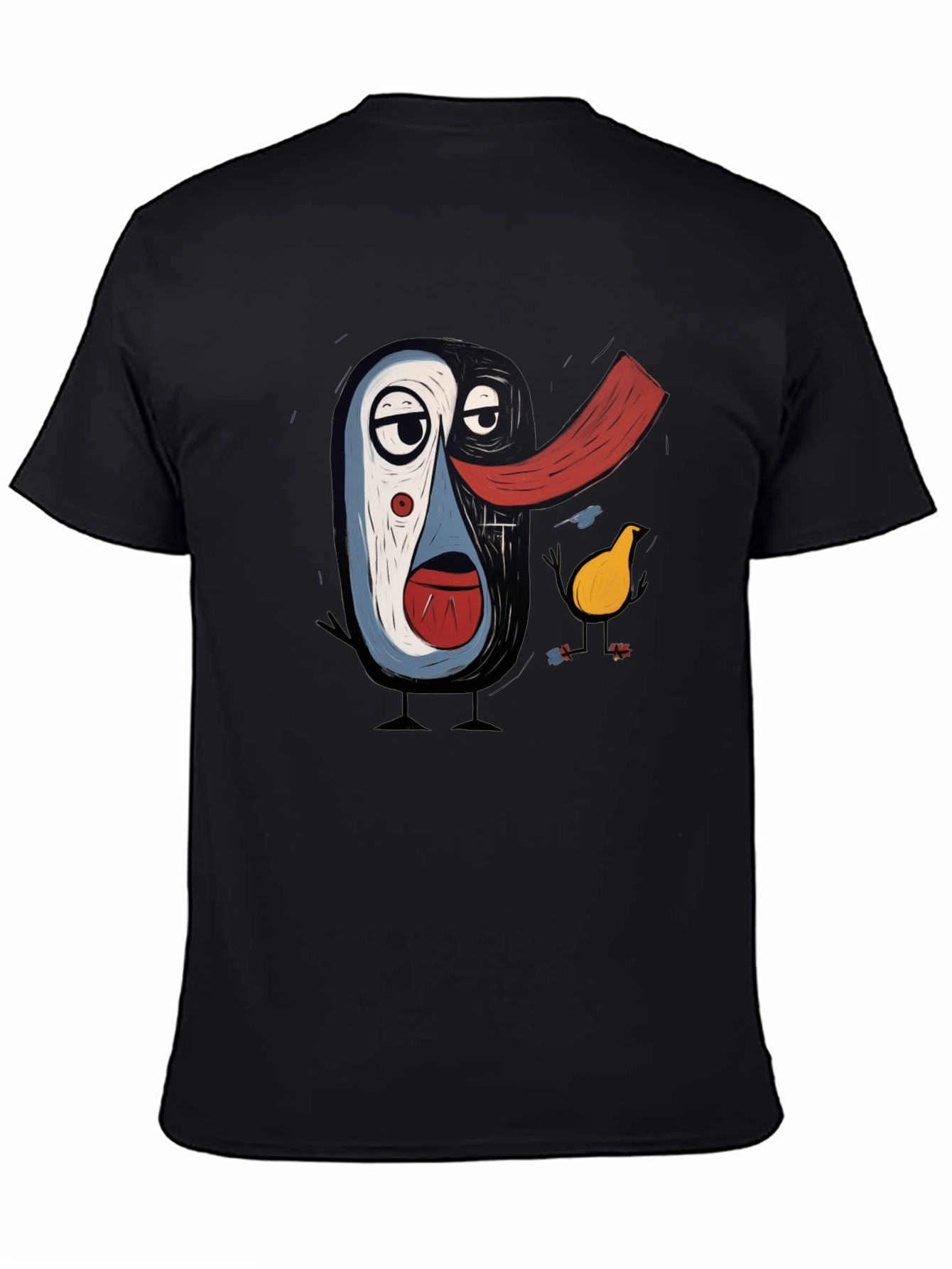 Abstract Art Print Black T-Shirt