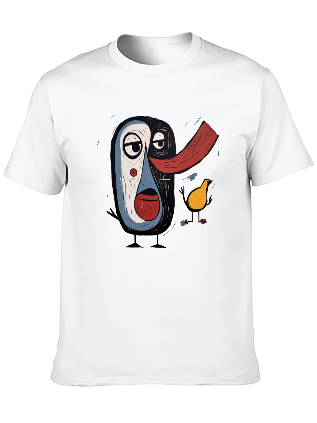 Abstract Art Print Black T-Shirt