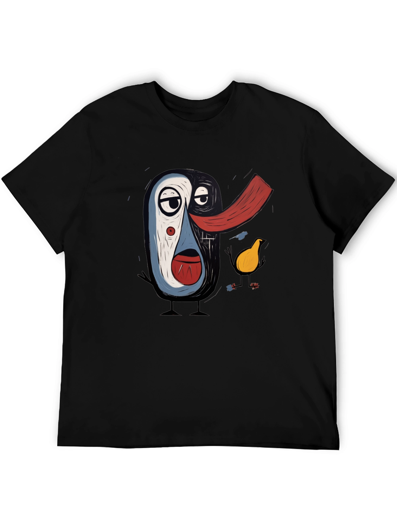 Abstract Art Print Black T-Shirt
