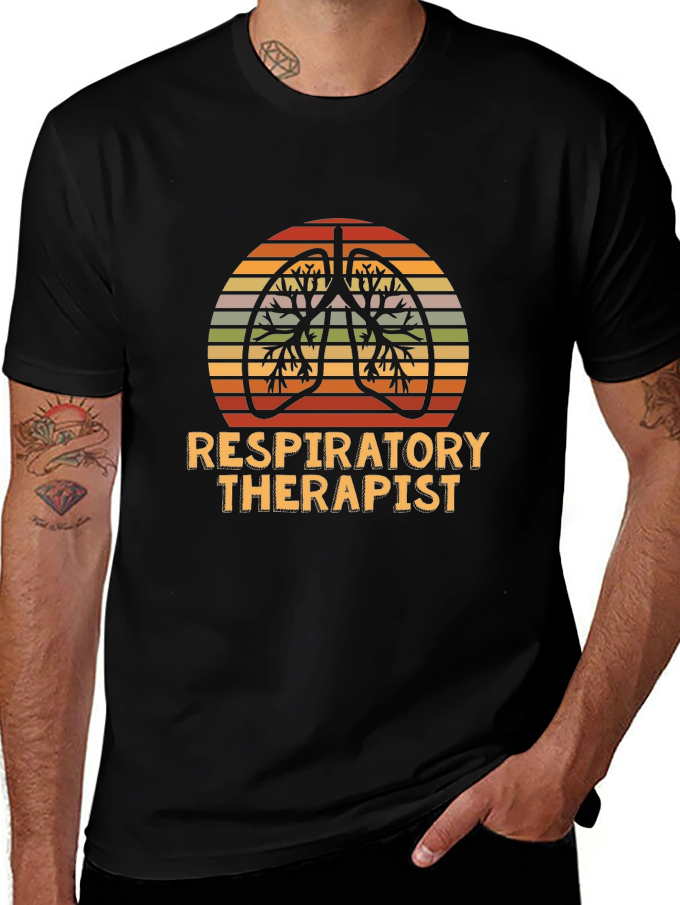 Respiratory Therapist T-Shirt Lungs Medical Tee