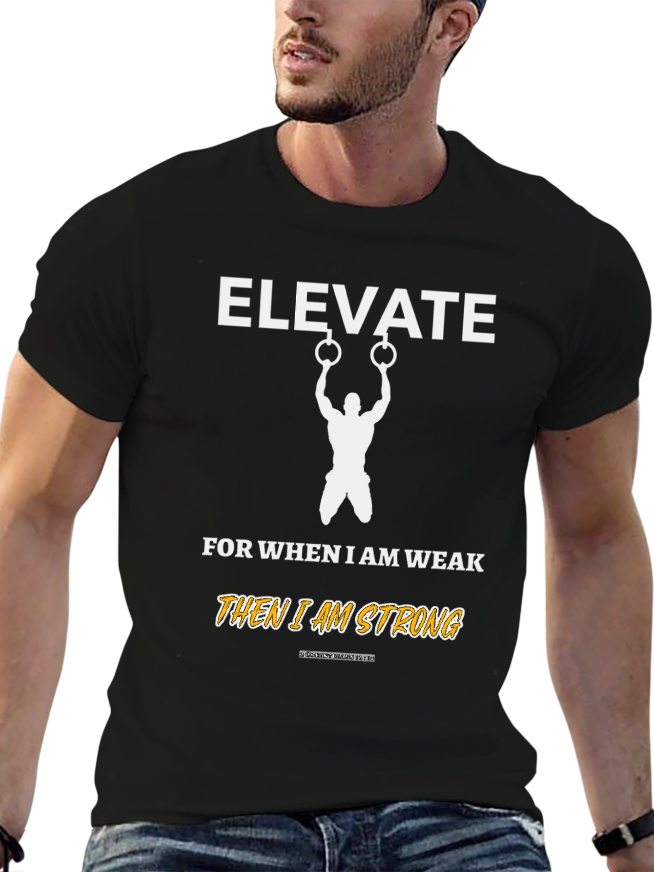 Elevate Strong T-Shirt Gym Fitness Motivation