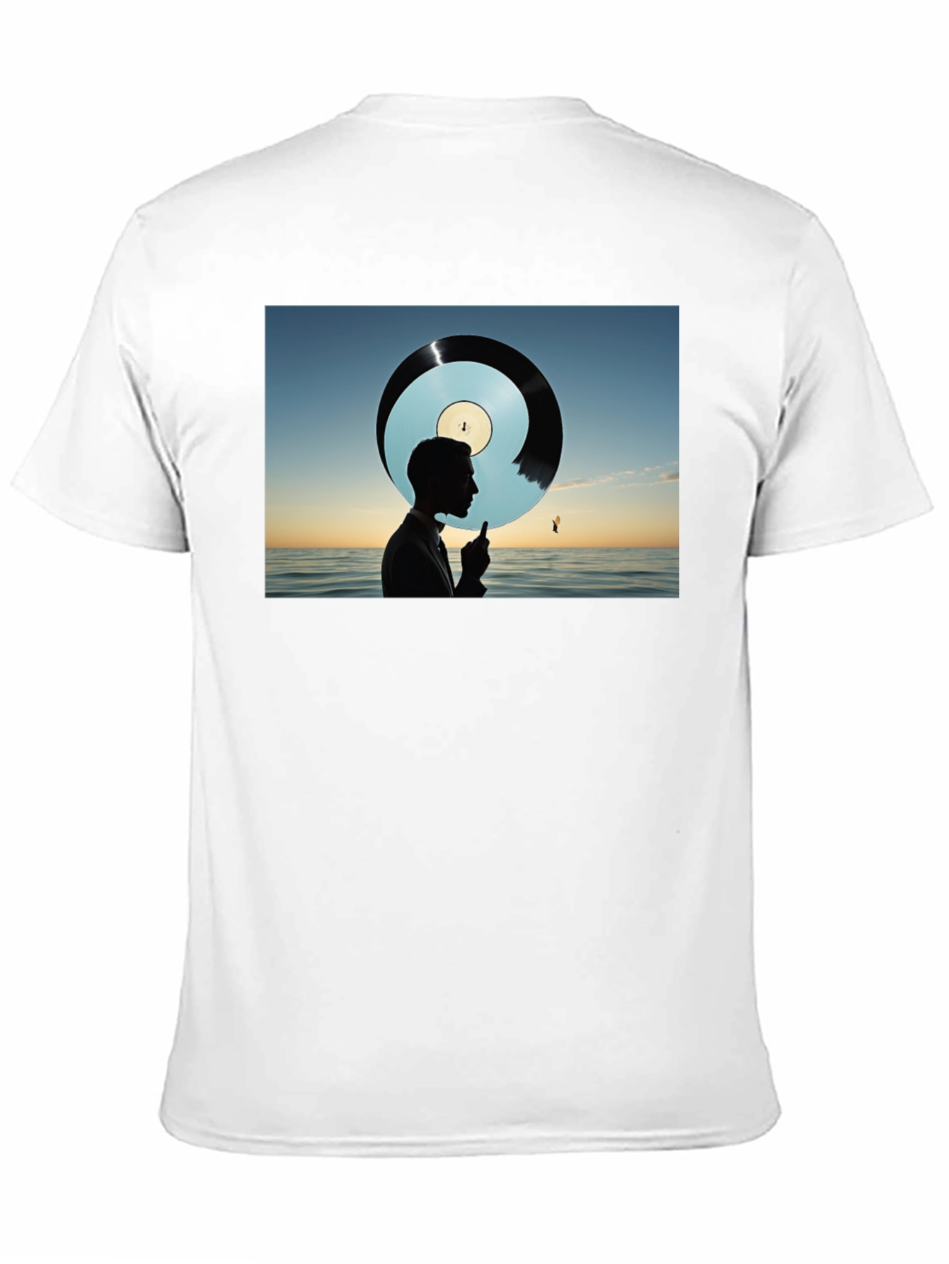 Silhouette Ocean Record Graphic Tee