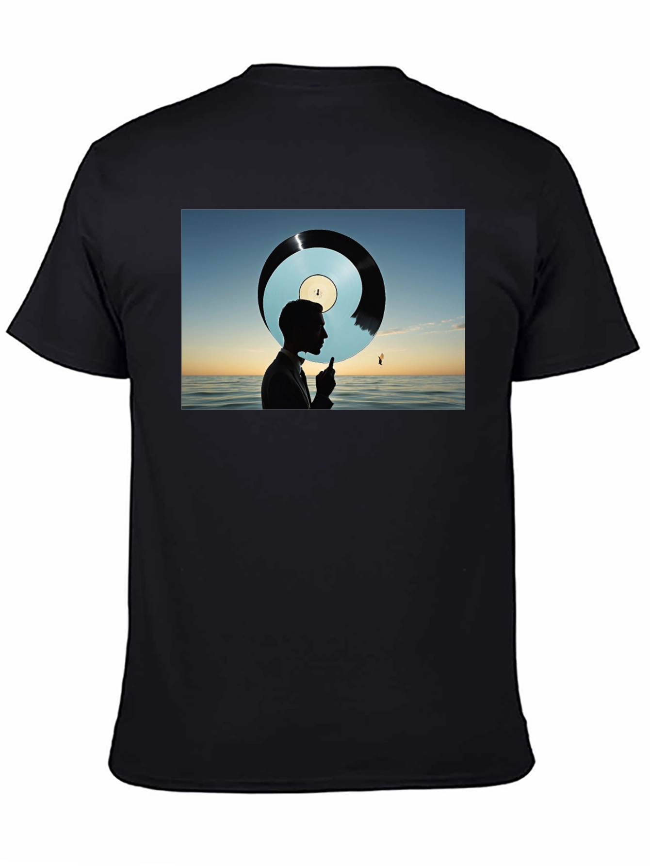 Silhouette Ocean Record Graphic Tee