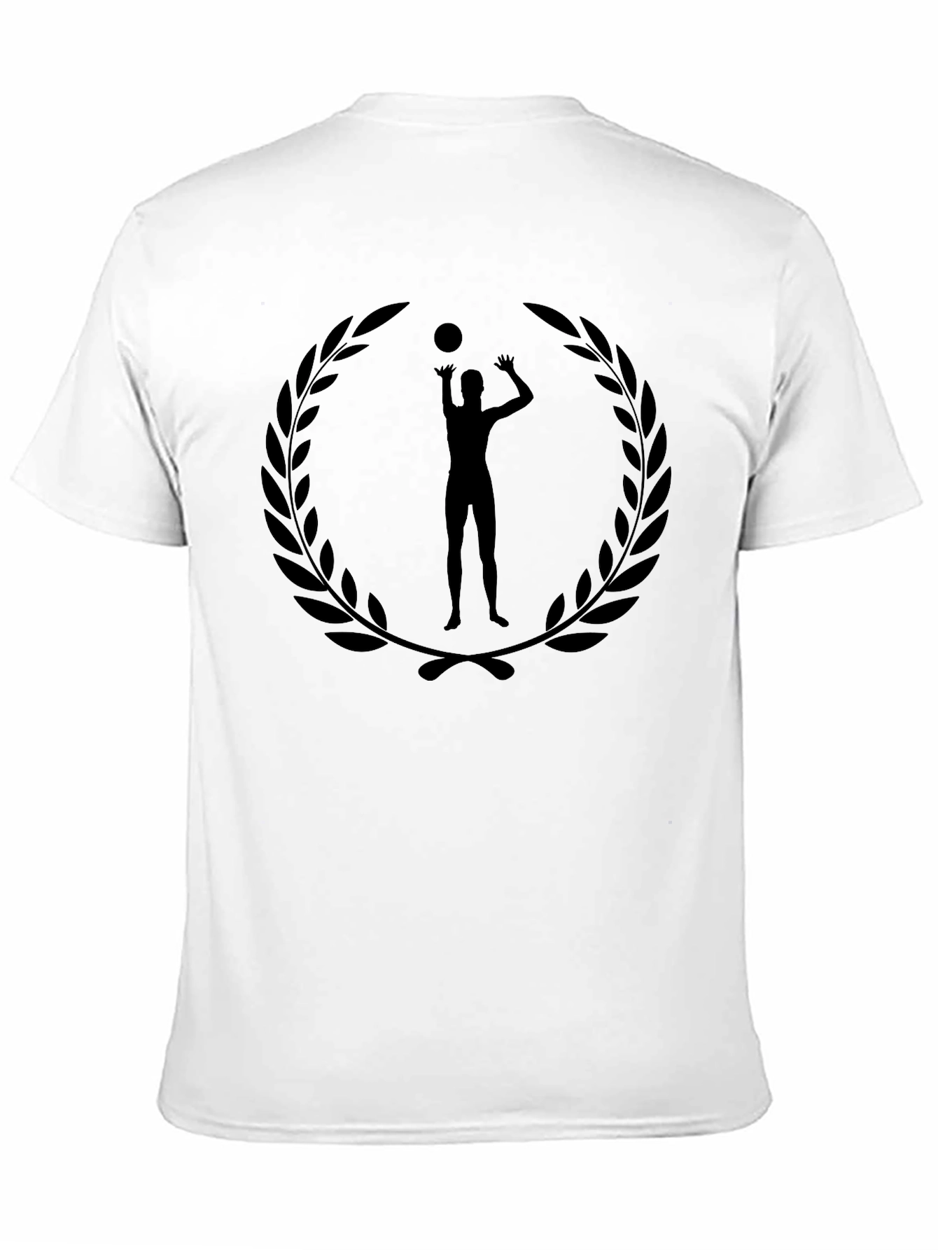 Volleyball Player Wreath Graphic Tee - Black