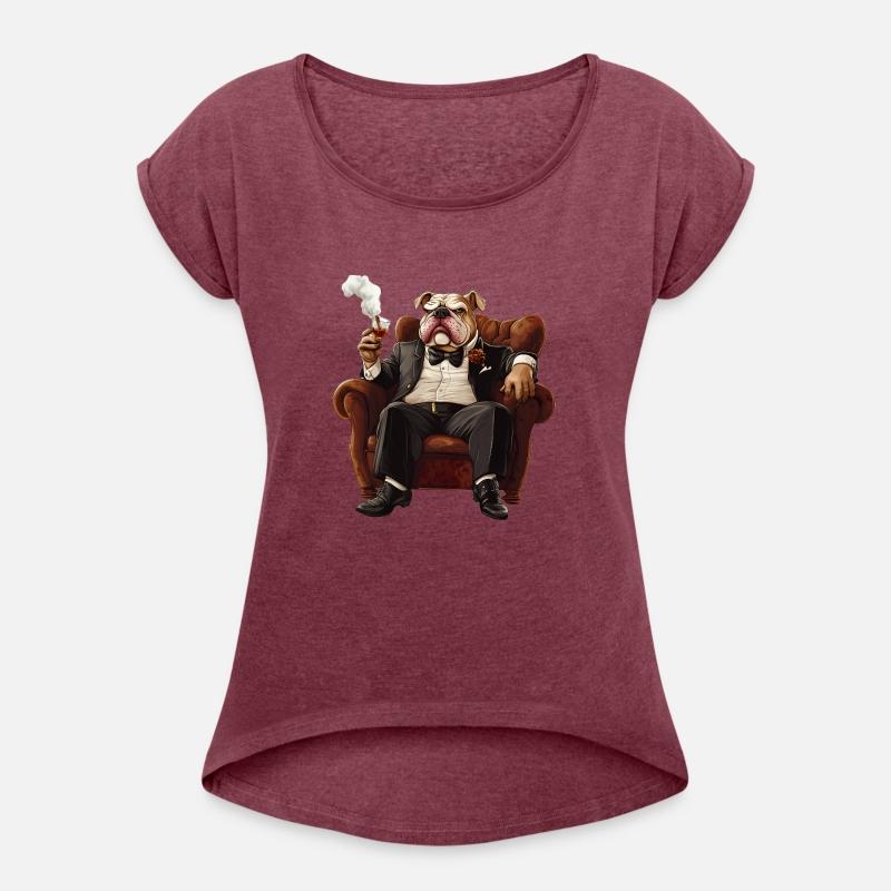 Elegant Smoking Bulldog – Classy Mafia Dog