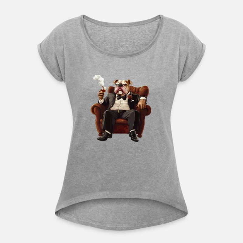 Elegant Smoking Bulldog – Classy Mafia Dog