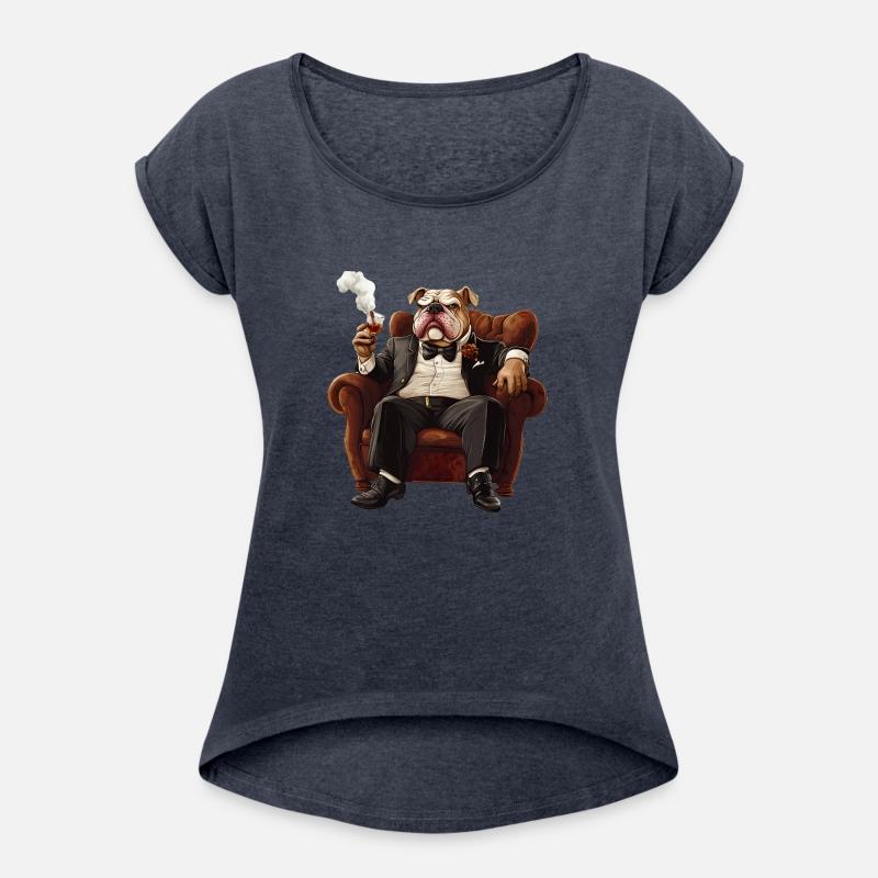 Elegant Smoking Bulldog – Classy Mafia Dog