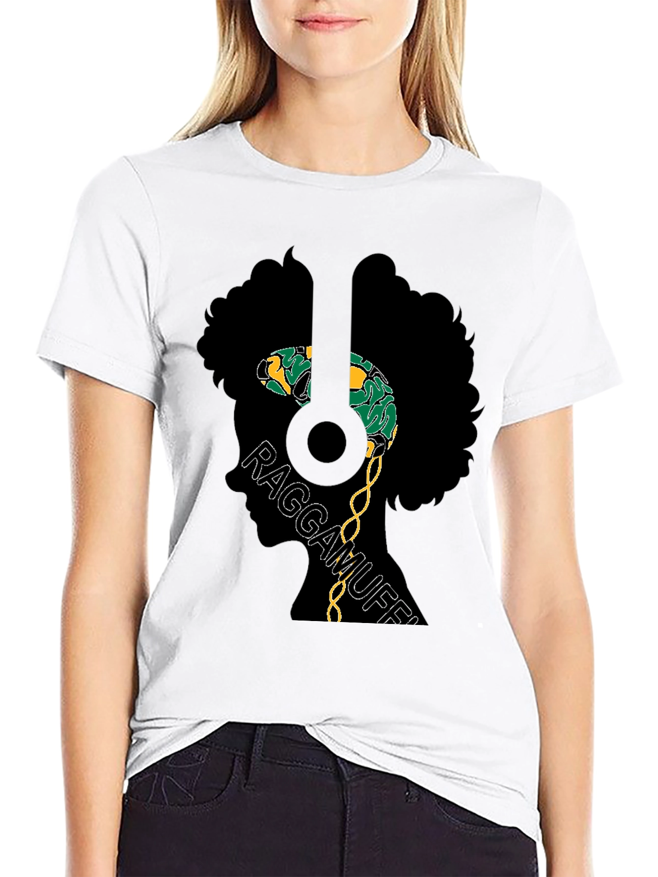 Raggamuffin Style Black Graphic Tee