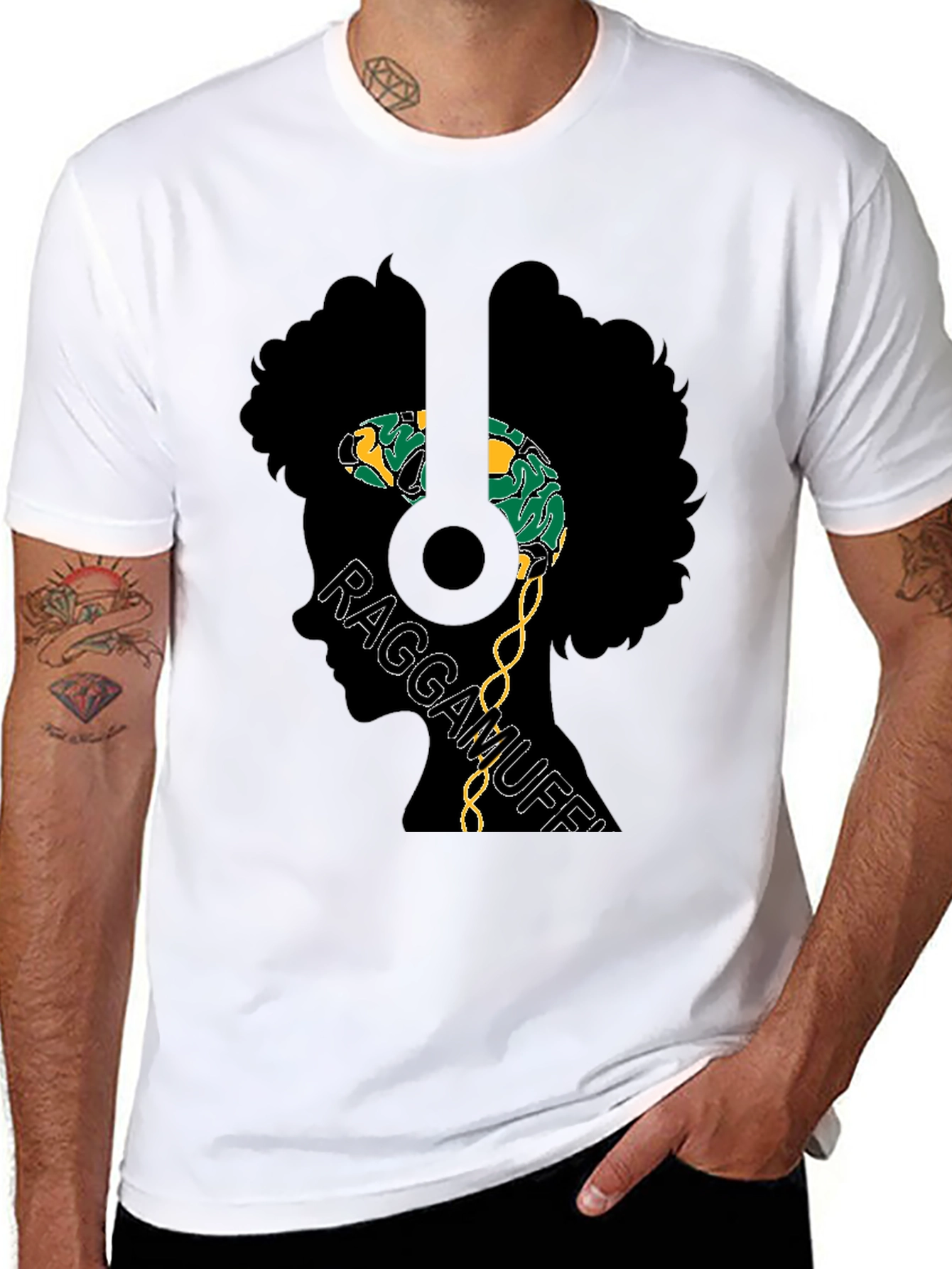 Raggamuffin Style Black Graphic Tee