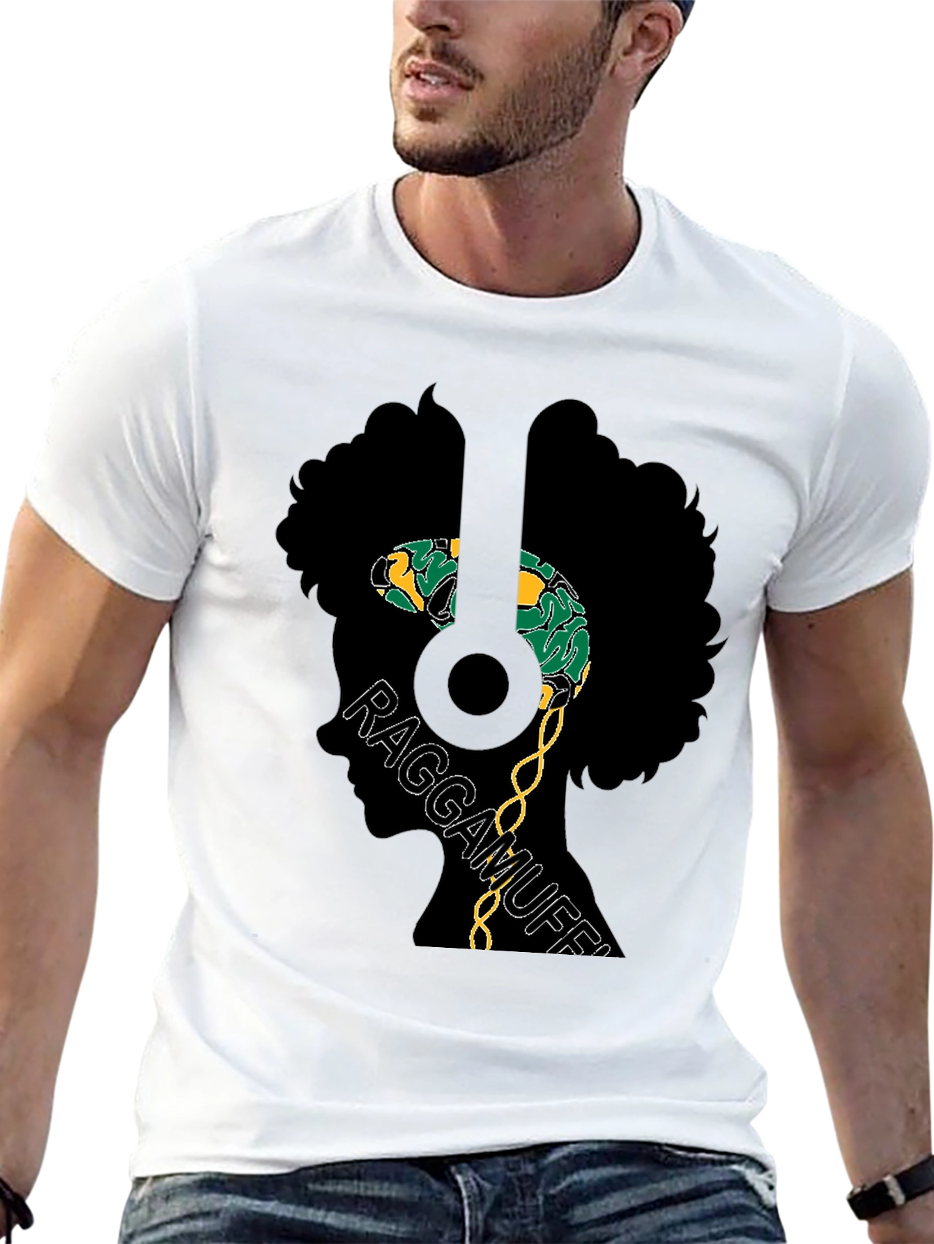 Raggamuffin Style Black Graphic Tee
