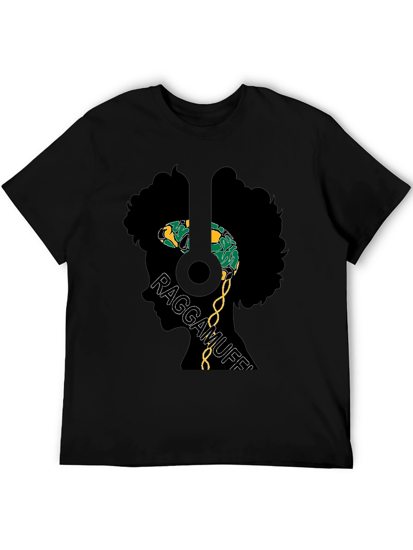 Raggamuffin Style Black Graphic Tee