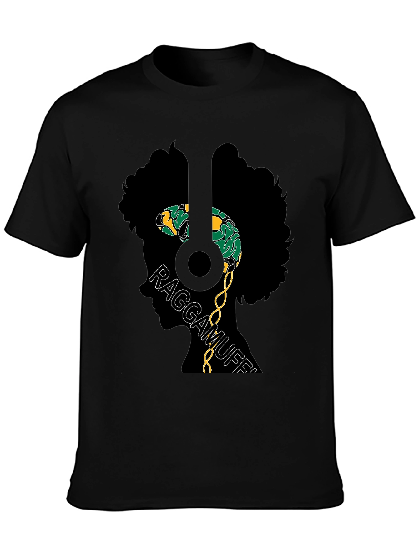 Raggamuffin Style Black Graphic Tee