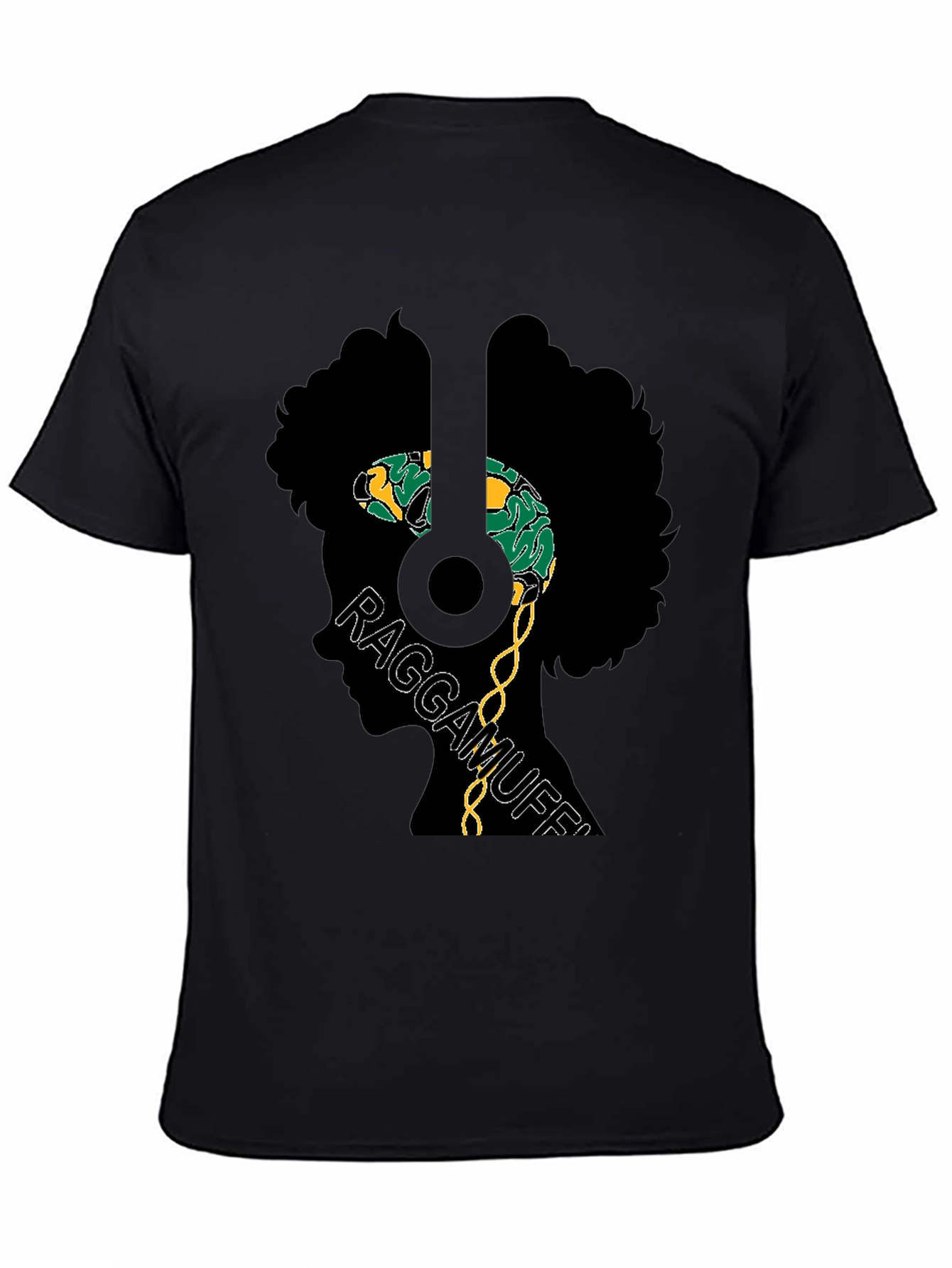 Raggamuffin Style Black Graphic Tee