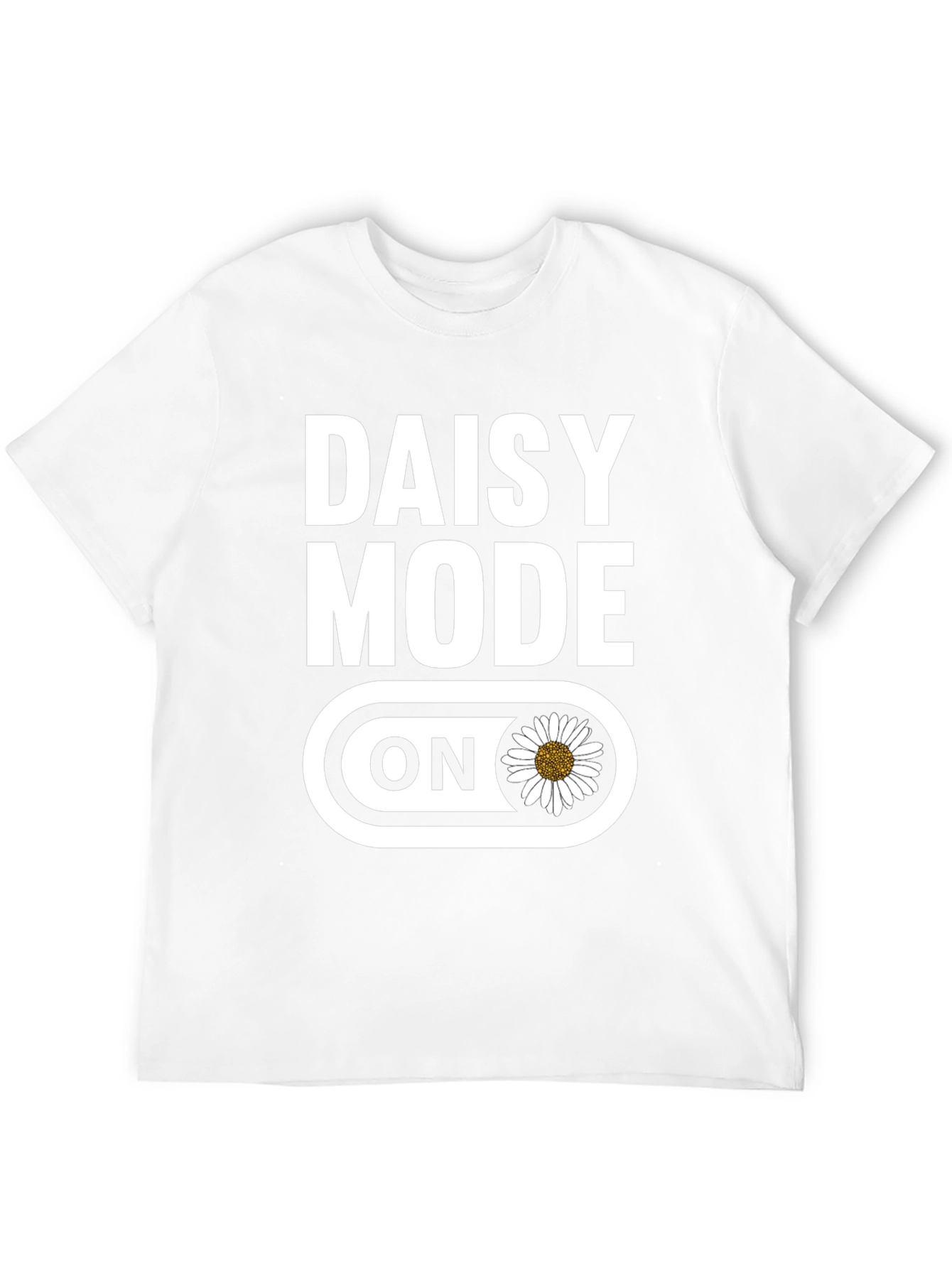 Daisy Mode On Graphic T-Shirt - Black Cotton Blend