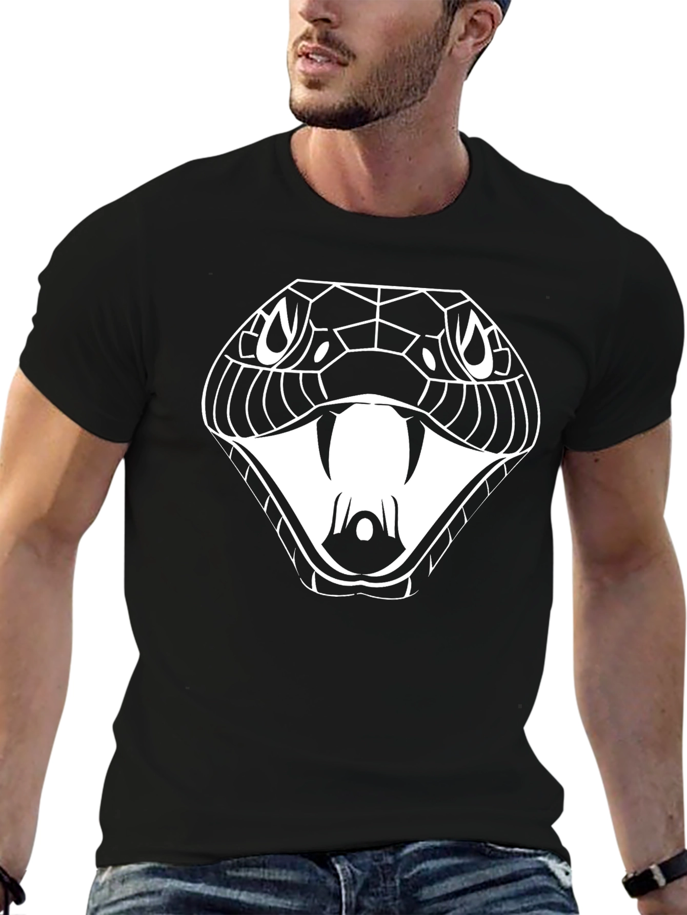 Mens Cobra Graphic Tee - Black